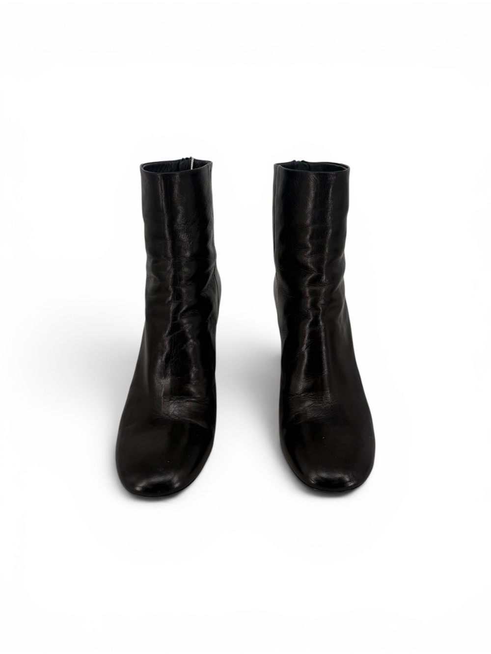 Isabel Marant Black Leather Mid-Calf Ankle Boots